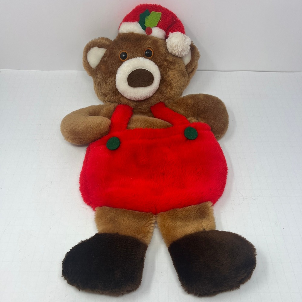 Santas‎ Best 3D Bear Christmas Stocking 21" Hanging Plush Pouch Holiday Decor